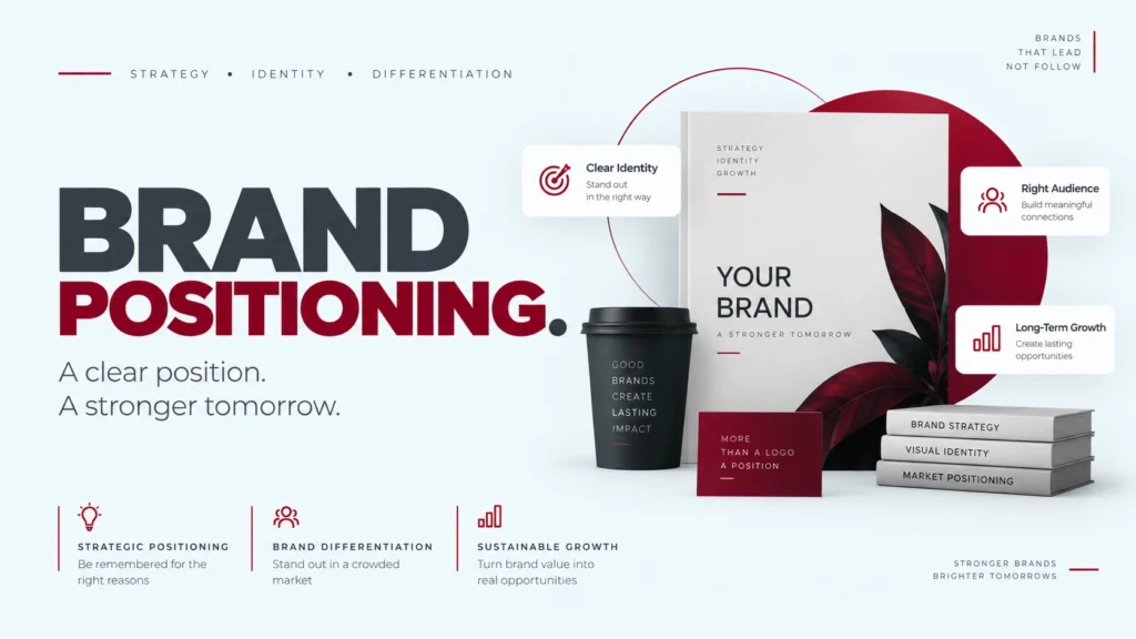 Brand positioning banner showcasing brand strategy, identity, and differentiation by the best freelance digital marketer in Alappuzha.