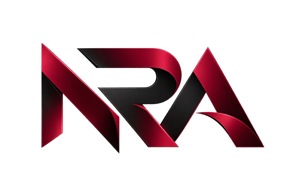 3D red and black monogram logo representing the best freelance digital marketer in Alappuzha.