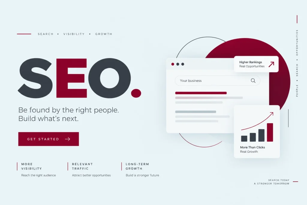 SEO banner highlighting online visibility, search rankings, and business growth by the best freelance digital marketer in Alappuzha.